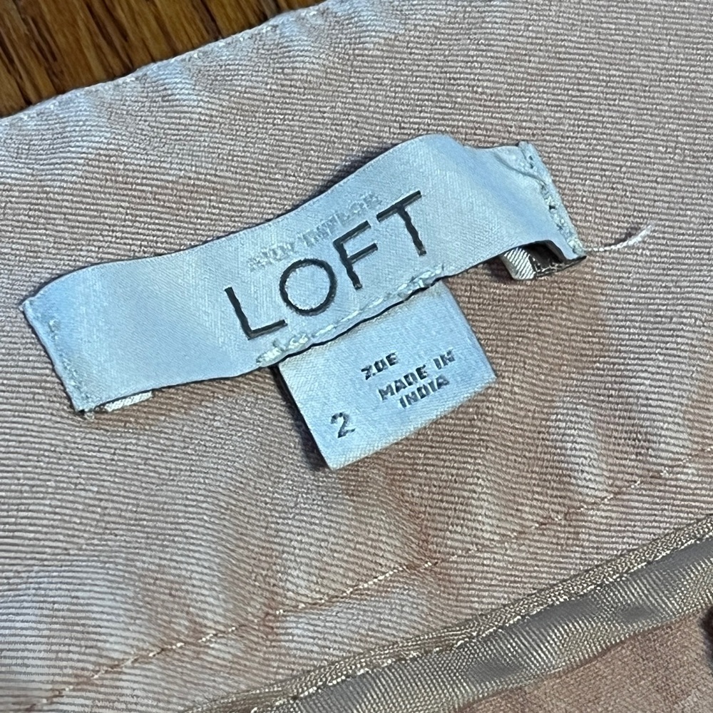 LOFT Pink Cropped Dress Pants